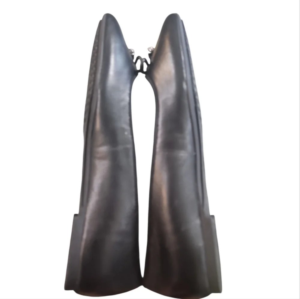 MICHAEL Michael Kors Flex Ballet Flats Black Leather Bow Shoes Size 6 NWT